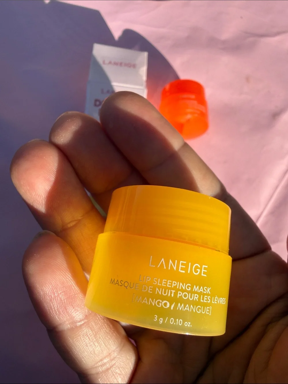 LANEIGE Dreamy Lip Kit lip mask pack of four travel size box slightly dented